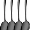 House Of Husk® Opscheplepel Set - Zwart - Serveerlepel - Groetelepel - Aardappellepel - 21cm - RVS - 4 Stuks