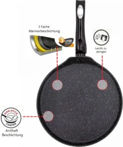 Pannenkoekenpan Antiaanbak - Inductie Marmer - 28cm -Keukenproducten Winkel 1009x1200