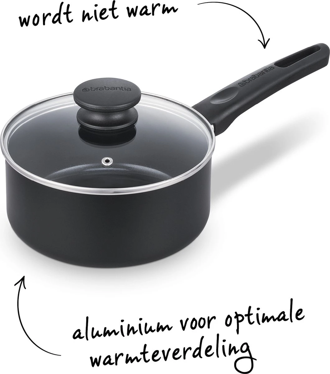 Brabantia Cooking Pleasure Set - 5 Delig - Inductie - Keramische Anti Aanbaklaag - Pfas Vrij 6 Brabantia Cooking Pleasure Set - 5 Delig - Inductie - Keramische Anti Aanbaklaag - Pfas Vrij - Afbeelding 4