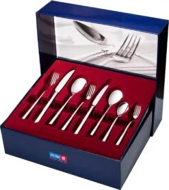 Sola Bestekset Montreux - Modern - 12 Persoons - 100 Delig - Zilverwit Edelstaal 18/10 - RVS - Zilver -Keukenproducten Winkel 1068x1200