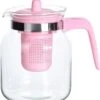 Merkloos Glazen Theepot Met Roze Filter - 1,5 L -Keukenproducten Winkel 1087x1200 2