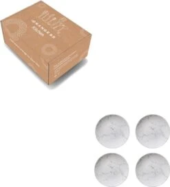 Orange85 Gebaksbordjes - Taart - 4 Stuks - Wit - 19cm - Marmer -Keukenproducten Winkel 1088x1200 2