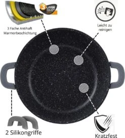 Cheffinger 28cm Kookpot / Braadpan - CF-DC28 -Keukenproducten Winkel 1089x1200