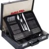 Swiss Pro+ Bestekset In Koffer-72 Delig-12 Persoons-Zwitsers Kwaliteit-Complete Set-100% Roestvrijstaal-Modern Gold 2 Swiss Pro+ Bestekset In Koffer-72 Delig-12 Persoons-Zwitsers Kwaliteit-Complete Set-100% Roestvrijstaal-Modern Gold -Keukenproducten Winkel 1103x1200