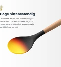 Hescom Siliconen Gesloten Opscheplepel Met Anti-aanbaklaag - Keukengerei Met Ergonomisch Design - Hittebestendige Serveerlepel - Vaatwasservriendelijk -Keukenproducten Winkel 1104x1200