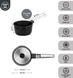 Westinghouse Performance Series - Steelpan Inductie 18cm - Zwart - Geschikt Voor Alle Warmtebronnen Inclusief Inductie En Ovenbestendig - Sauspan 10 Westinghouse Performance Series - Steelpan Inductie 18cm - Zwart - Geschikt Voor Alle Warmtebronnen Inclusief Inductie En Ovenbestendig - Sauspan -Keukenproducten Winkel 1120x1200 7