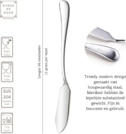 House Of Husk Botermesjes Set - Zilver - RVS - Botermes - Smeermessen - Tapas Mesjes - 6 Stuks -Keukenproducten Winkel 1135x1200
