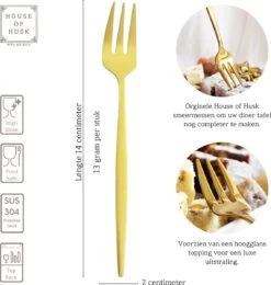 House Of Husk® Gouden Gebaksvorkjes - Dessertvorken - Taartvorkjes - Cocktailvorken - Klein Vorkjes - 12 Stuks - RVS - 14cm -Keukenproducten Winkel 1142x1200 1