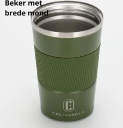 Castagnola Design RVS Koffiebeker To Go - Groen - 380ml - Thermosbeker - Theebeker -Keukenproducten Winkel 1154x1200