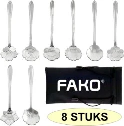 Fako Bijoux® - Bloemen Lepels Set - Theelepel / Koffielepel - 12cm - Zilver - 8 Stuks -Keukenproducten Winkel 1187x1200 1