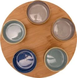 Cosy & Trendy Serveerplank Bamboe Dia 25 Cm Met 5x Luxe Hapjes/saus/tapas Schaaltjes -Keukenproducten Winkel 1191x1200 5