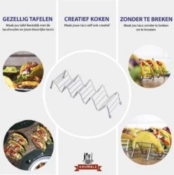 Krumble Taco Houder - Taco En Tortilla Houder Voor 4 Stuks - Serveerschalen - Koken & Tafelen - Kookgerei - Snack- & Tappasschalen - Metaal - Zilver 10 Krumble Taco Houder - Taco En Tortilla Houder Voor 4 Stuks - Serveerschalen - Koken & Tafelen - Kookgerei - Snack- & Tappasschalen - Metaal - Zilver -Keukenproducten Winkel 1197x1200 22