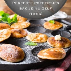 IRONO Poffertjespan Set - Incl. Doseerfles, Kwast En Vork - Poffertjespan Inductie En Electrisch - Poffertjesmaker 19 Poffertjes - Poffertjes Maken - Spuitfles - Cadeau Voor Mannen En Vrouwen -Keukenproducten Winkel 1198x1200 4