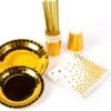 Festivz Wegwerp Servies Set - Gold - Verjaardag - Bruiloft - Feest - Borden Bekers Feestartikelen - Goud Feest -Keukenproducten Winkel 1200x1020 3