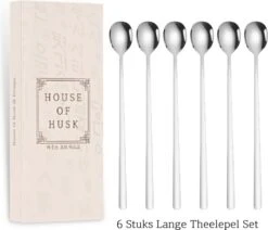 House Of Husk Latte Macchiato Lepels Set - Lange Theelepels - Koffielepels - Longdrinklepels - Sorbetlepels - Barlepel - RVS - 6 Stuks - 20CM - Zilver 17 House Of Husk Latte Macchiato Lepels Set - Lange Theelepels - Koffielepels - Longdrinklepels - Sorbetlepels - Barlepel - RVS - 6 Stuks - 20CM - Zilver -Keukenproducten Winkel 1200x1030 4