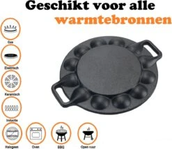 Kicinn Poffertjespan - Poffertjesmaker - Poffertjespan Inductie - Ø 24 Cm - 19 Poffertjes - Inclusief Handvaten -Keukenproducten Winkel 1200x1043 1