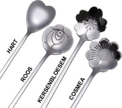 Fako Bijoux® - 4 Lange Lepels Bloem Motief - Latte Macchiato - Longdrink - Cocktail - Dessert - IJs - Koffie - Goud - 4 Stuks - Bewaarzakje -Keukenproducten Winkel 1200x1063 1