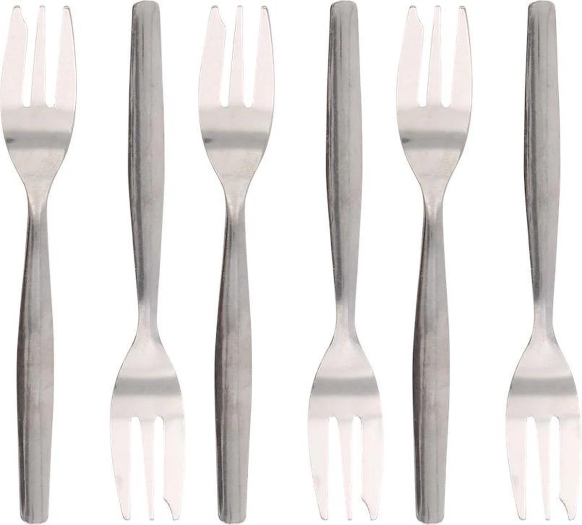 Excellent Houseware Gebaksvorkjes - 6 Stuks - RVS 4 Excellent Houseware Gebaksvorkjes - 6 Stuks - RVS - Afbeelding 2
