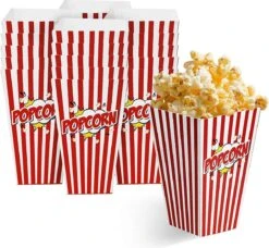 50 Duurzame Popcorn Bakjes (18x10cm) - Popcorn Zakjes Voor Filmavonden, Feestjes - Ook Geschickt Als Snoepbakje Of Feestzakje Voor Kinderen -Keukenproducten Winkel 1200x1107 3
