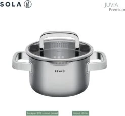 Sola Pannenset Juvia - 4 Delig - Ø 16,16,18,20 Cm - Zilver - RVS - Sandwichbodem 36 Sola Pannenset Juvia - 4 Delig - Ø 16,16,18,20 Cm - Zilver - RVS - Sandwichbodem -Keukenproducten Winkel 1200x1110 2