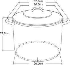 Michelino RVS Soeppan - 10 Liter - Vaatwasserbestendigd -Keukenproducten Winkel 1200x1113 3
