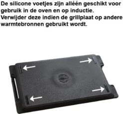 Eurolux Grillplaat Met Grepen - 41 X 24 X 2.5 Cm - Zwart - Aluminium - Geschikt Voor Alle Warmtebronnen -Keukenproducten Winkel 1200x1119 2