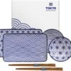 Tokyo Design Studio Nippon Blue Sushiserviesset - Porselein - 6 Delig - 2 Persoons -Keukenproducten Winkel 1200x1119 7