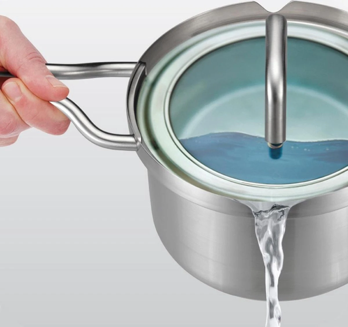 BK-Q-Linair Master Glas Kookpan 18 Cm - RVS - Glazen Deksel - Veilig Afgietsysteem - Inductie 7 BK-Q-Linair Master Glas Kookpan 18 Cm - RVS - Glazen Deksel - Veilig Afgietsysteem - Inductie - Afbeelding 5