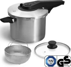 Springlane Roestvrijstalen Snelkookpan - Inductie - Pressure Cooker - 6,0 L Met Stoommand 21 Springlane Roestvrijstalen Snelkookpan - Inductie - Pressure Cooker - 6,0 L Met Stoommand -Keukenproducten Winkel 1200x1130 1