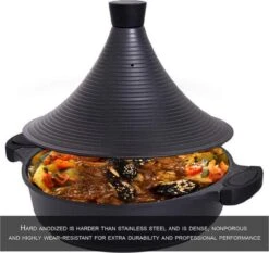 Aluminium Tajine Agadir- Matt Black Geschikt Ook Voor Inductie -Keukenproducten Winkel 1200x1131 1