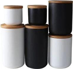 Voorraadpotten Keramiek - Suikerpot 3 Stuks - Deksel Bamboe - Luchtdict Voorraadbussen Potten - Wit 11 Voorraadpotten Keramiek - Suikerpot 3 Stuks - Deksel Bamboe - Luchtdict Voorraadbussen Potten - Wit -Keukenproducten Winkel 1200x1133 5