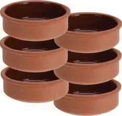 Merkloos 6x Tapas Schaaltjes 500 Ml Terracotta 12 Cm - Keukenbenodigdheden - Kookbenodigdheden - Tafel Dekken - Tapasschaaltjes - Tapas/snacks/hapjes Bereiden En Serveren