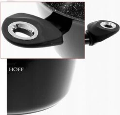 Pannenset - Kookpan - Inductie - 15 Delig Marmeren Coating - Zwart -Keukenproducten Winkel 1200x1152