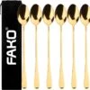 Fako Bijoux® - 6 Lange Lepels - Latte Macchiato - Longdrink - Cocktail - Dessert - IJs - Koffie - Goud - 6 Stuks - Bewaarzakje 2 Fako Bijoux® - 6 Lange Lepels - Latte Macchiato - Longdrink - Cocktail - Dessert - IJs - Koffie - Goud - 6 Stuks - Bewaarzakje -Keukenproducten Winkel 1200x1155 8