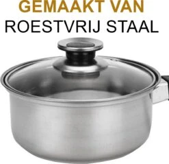 KitchenPrince 12-Delige Pannenset RVS - Pottenset - Kookpannen - Koekenpan - Steelpan - Bakpan - PFAS-Vrij - Pannenset - Pannenset Inductie - Antiaanbaklaag - Koekenpannenset -Keukenproducten Winkel 1200x1163