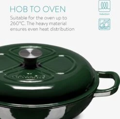 Navaris Gietijzeren Stoofpan Met Deksel- 3,5 Liter Gietijzeren Ovenschaal Van Email - Geschikt Voor Alle Warmtebronnen - Groen 13 Navaris Gietijzeren Stoofpan Met Deksel- 3,5 Liter Gietijzeren Ovenschaal Van Email - Geschikt Voor Alle Warmtebronnen - Groen -Keukenproducten Winkel 1200x1189 1