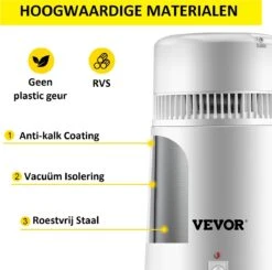 Vevor Destilleerapparaat- Destilleerketel - Water Destilleerder - 4L - Maak Zelf Gedestilleerd Water - Puur Water -Keukenproducten Winkel 1200x1191 8