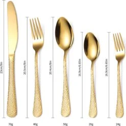 40-delige RVS Snakeskin Bestekset- Geschikt Voor8-personen -trendy Design-goud -Keukenproducten Winkel 1200x1196 7