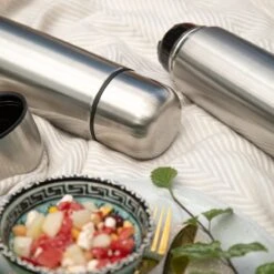 BUUF™️ Thermosfles 1 Liter - Isoleerfles - Thermosbeker - 24u/koud, 8u/warm - RVS - Zilver -Keukenproducten Winkel 1200x1200 1010