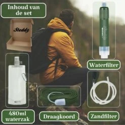 Waterfilter Survival Steddy Pro - Zuiver Gratis Drinkwater - Waterfles Waterzuivering - Waterfilter Kraan - Outdoor - FILTER 4000 LITER! 17 Waterfilter Survival Steddy Pro - Zuiver Gratis Drinkwater - Waterfles Waterzuivering - Waterfilter Kraan - Outdoor - FILTER 4000 LITER! -Keukenproducten Winkel 1200x1200 1049