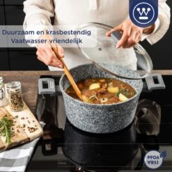 Westinghouse Kookpan/Braadpan Inductie - Ø 28 Cm - Grijs Graniet - Met Deksel - PFOA Vrij 16 Westinghouse Kookpan/Braadpan Inductie - Ø 28 Cm - Grijs Graniet - Met Deksel - PFOA Vrij -Keukenproducten Winkel 1200x1200 107