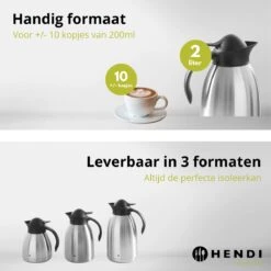 Hendi Thermoskan 2 Liter - Isoleerkan Met Drukknop - Zwart - Ø14,5x(H)26cm 13 Hendi Thermoskan 2 Liter - Isoleerkan Met Drukknop - Zwart - Ø14,5x(H)26cm -Keukenproducten Winkel 1200x1200 1129