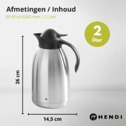 Hendi Thermoskan 2 Liter - Isoleerkan Met Drukknop - Zwart - Ø14,5x(H)26cm 16 Hendi Thermoskan 2 Liter - Isoleerkan Met Drukknop - Zwart - Ø14,5x(H)26cm -Keukenproducten Winkel 1200x1200 1131
