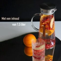 MÊZON® Schenkkan - Glazen Waterkan - Waterkaraf Voor Fruitwater - Multifunctionele Decanteer Karaf - Kan Met Deksel - 1.5L Capaciteit 13 MÊZON® Schenkkan - Glazen Waterkan - Waterkaraf Voor Fruitwater - Multifunctionele Decanteer Karaf - Kan Met Deksel - 1.5L Capaciteit -Keukenproducten Winkel 1200x1200 1162