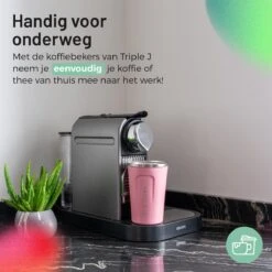Triple J® Koffiebeker To Go - Thermosbeker - BPA & Lekvrij - 380ml - Roze -Keukenproducten Winkel 1200x1200 1177