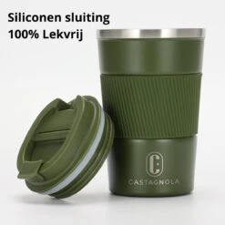 Castagnola Design RVS Koffiebeker To Go - Groen - 380ml - Thermosbeker - Theebeker -Keukenproducten Winkel 1200x1200 1233