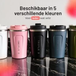 Triple J® Koffiebeker To Go - Thermosbeker - BPA & Lekvrij - 380ml - Groen -Keukenproducten Winkel 1200x1200 1256