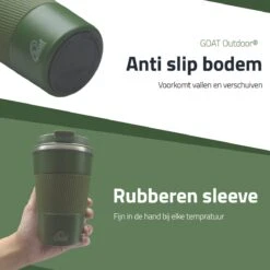 GOAT Outdoor RVS Koffiebeker To Go - Thermosbeker - Theebeker - Reisbeker - Lekvrij - 380ml - Groen -Keukenproducten Winkel 1200x1200 1281