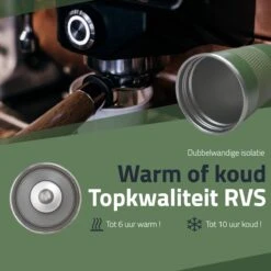 GOAT Outdoor RVS Koffiebeker To Go - Thermosbeker - Theebeker - Reisbeker - Lekvrij - 380ml - Groen -Keukenproducten Winkel 1200x1200 1283