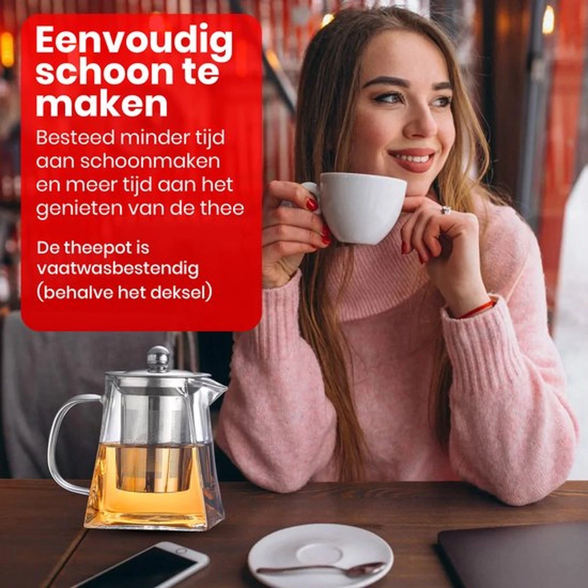 Procidi® Glazen Theepot Met Filter - Theekan Met Infuser - Dubbelwandig Borosilicaat Glas - Thee Thermoskan - Koffiekan 950 ML - Teapot 10 Procidi® Glazen Theepot Met Filter - Theekan Met Infuser - Dubbelwandig Borosilicaat Glas - Thee Thermoskan - Koffiekan 950 ML - Teapot - Afbeelding 8